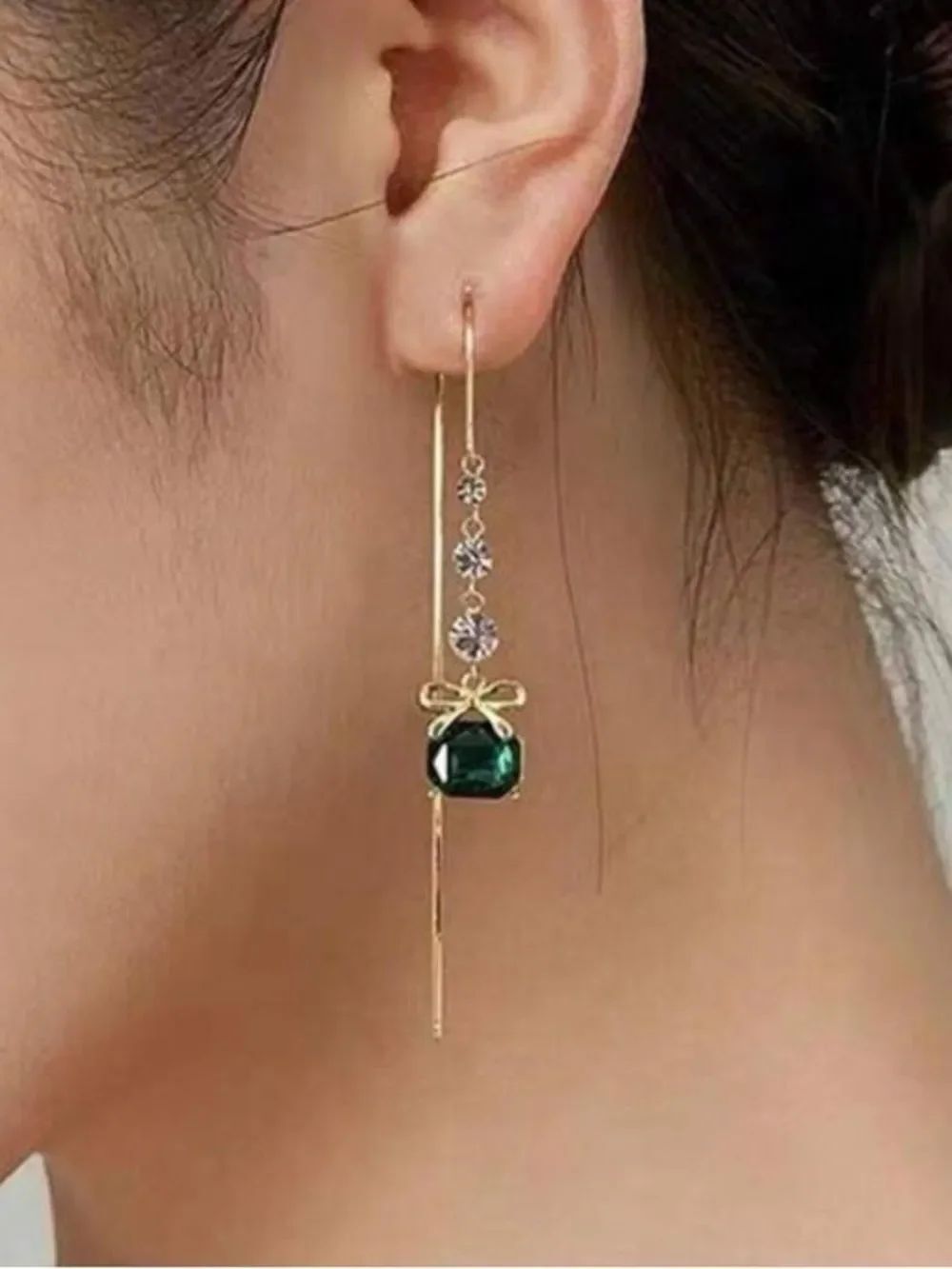 Gemstone Drop Earrings M1876